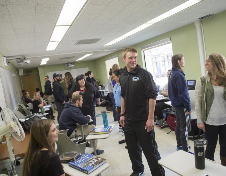 Students in a Kinesiology class